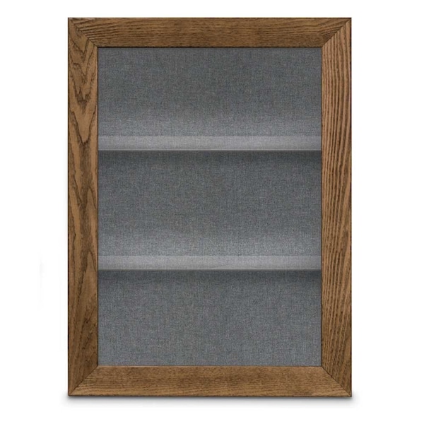 Outdoor Enclosed Combo Board, 42"x32", Black Frame/Black & Burgundy
